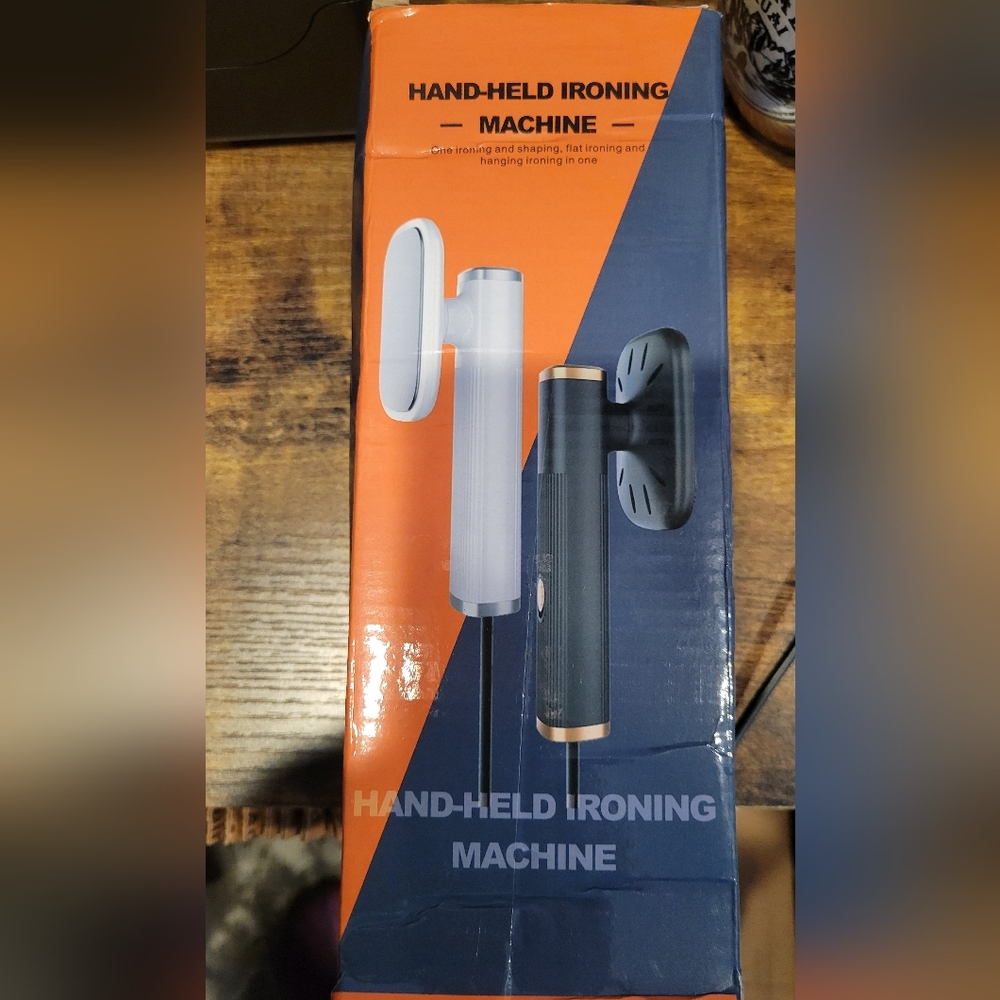 Hand-Held Ironing Machine in Blue and Orange
